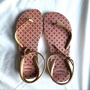 Havaianas flip flops with back strap size 8.5